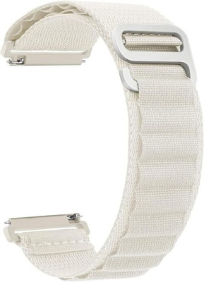 Like Star 22mm Nylon Sports Alpine Loop Band Strap Compatible with Noise NoiseFit Halo | NoiseFit Halo Plus | NoiseFit Force | NoiseFit Force Plus Smart Watch Strap(White)
