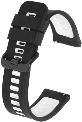 Melfo Silicone Strap Compatible with Evolves Nextfit Song S Smart Watch Smart Watch Strap(Black, White)