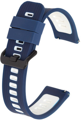 Melfo Silicone Strap Compatible with Evolves Nextfit Song S Smart Watch Smart Watch Strap(Blue, White)