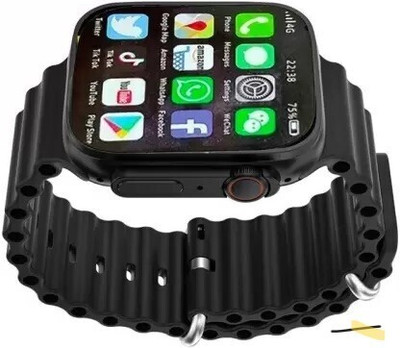 ROCK TOUCH T800 series 9 Bluetooth Calling Smart Watch with AI Voice Assistant & Calculator Smartwatch(black Strap, Free Size)