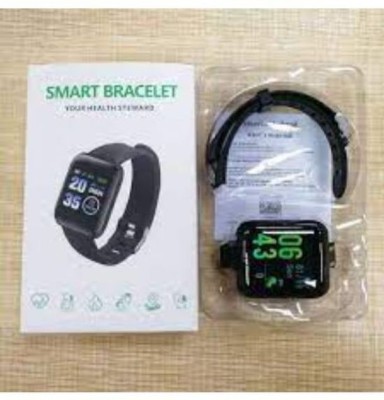 Clairbell JCJ_279R_ID116 Smart band Smartwatch(Black Strap, Free Size)