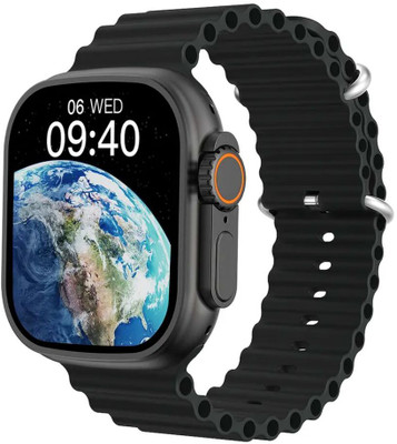 technofill T800 ultra smartwatch, bluetooth calling and heart rate monitor Smartwatch(Black Strap, FREE SIZE)