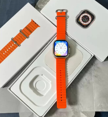 ROCK TOUCH T800 Ultra Smart Watch Series 8 For Men & Women (Orange, Free Size) Smartwatch(Orange Strap, Free Size)