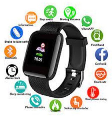 Clairbell NGN_144N_ID116 Smart band Smartwatch(Black Strap, Free Size)