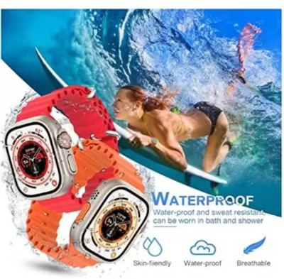 YAROH NMM_457A_T800 ULTRA SMARTWATCH 1.9 HD DISPLAY WATCH SERIES 8 Smartwatch(Orange Strap, Free)
