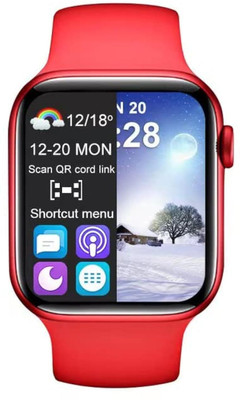 Mynx T500 Bluetooth Calling Function S8 Smartwatch(Red Strap, Free Size)