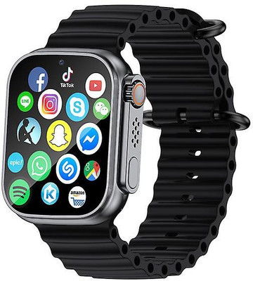 Fitpro Android Smart Watch Men 4G Network BT Call T800 Smartwatch(Black Strap, Free Size)