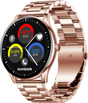GameSir Active 2 Pro Round Stay Connected with Bluetooth, Facebook, Insta Notifications Smartwatch(Rose Gold Strap, Free Size)