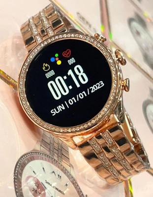 Shinify Rose Gold Smart Watch Bluetooth Calling Activity Tracking Smartwatch(Gold Strap, Regular)