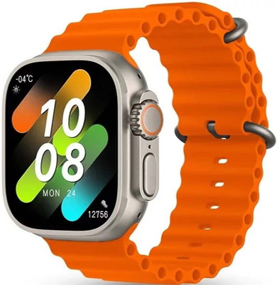 Techio TECHIO_T800_ULTRA_SMART_WATCH_00000_ Smartwatch(ORANGE Strap, FREE)