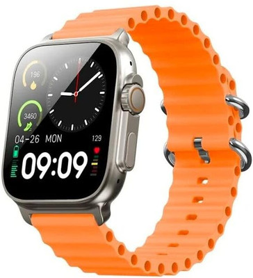 Digiwins T800 Bluetooth Calling/Music/Fitness Feature Magnetic Charge Touch Screen Smartwatch(Fire Orange Strap, Free)