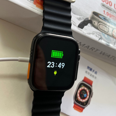 TECHIO T800 SMART WATCH Smartwatch(Black Strap, FREE)