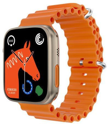 Itech Series 8 Ultra Smart Watch Bluetooth Calling, Built-in Games, Working Crown Smartwatch(Orange Strap, Free Size)