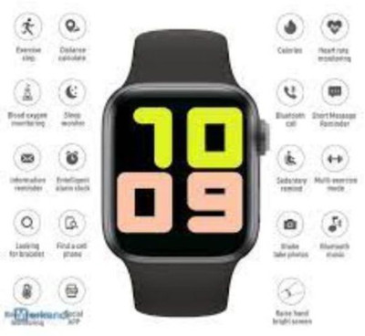 Clairbell VEJ_279Q T55 Series 5 Smart Watch Smartwatch(Black Strap, Free Size)