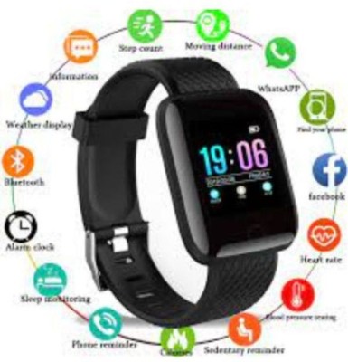 Clairbell HAH_423N_ID116 Smart band Smartwatch(Black Strap, Free Size)