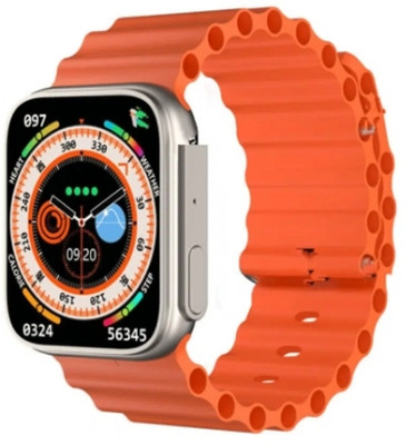 YAROH YUY_246Y_00 ULTRA SMARTWATCH 1.9 HD DISPLAY WATCH SERI FOR MEN & WOMEN Smartwatch(Orange Strap, Free)