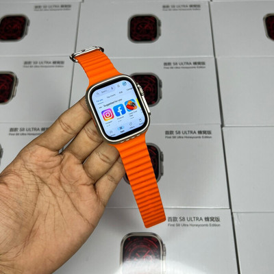 Yash Enterprises T900 Ultra Android Smart Watch Men 4G Network T900 BT Call GPS T800 Ultra Smartwatch(Orange Strap, Free Size)
