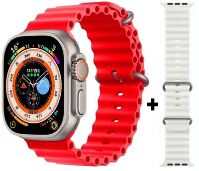 StyCon T900 ultra ,Series 8, Bluetooth Calling with free white strap Smartwatch(Red Strap, Free Size)