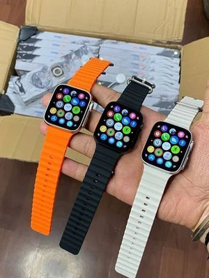 Fuziqra New T800 Ultra Watch Smartwatch(Orange Strap, Free Size)