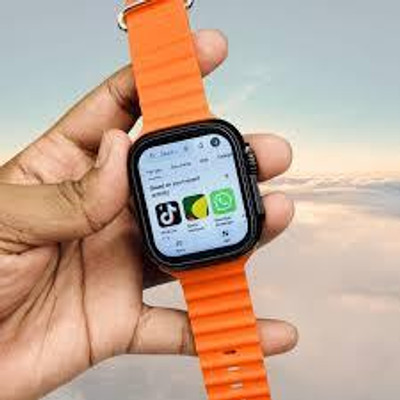 VDTECH T800 Ultra Honeycomp Edition smart watch with WiFi GPS Sim Card Smartwatch(Orange Strap, Free Size)