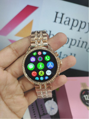 ZARRY Gen 9, Diamond Strap, HD Display, 2 Straps Calling Smartwatch(Golden Strap, Freesize)