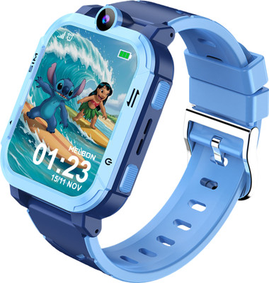 Melbon SafeGuard 4G/5G Smartwatch: GPS Locator, Two-Way Calling, and kidswatch Smartwatch(Blue Strap, Free Size)