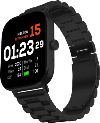 Melbon H9 BT Calling, Fitness tracking Multiple Watch ,Sleep Monitor,Heart & SpO2 Smartwatch(Metal Black Strap, Free Size)