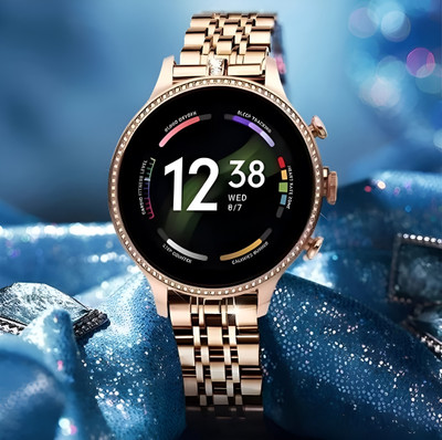 Waunset Gen9 smartwatch diamond edition 2 straps super amoled display series Gen-8pro/1 Smartwatch(Golden, Pink Strap, Free)