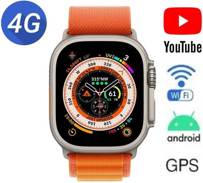 WELLSYS Smart Watch S8 Ultra 4G Sim Card Network Pk DW88-89 Wifi GPS YOUTUBE Smartwatch