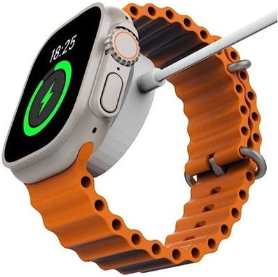 GLowcent T800 ultra BT calling smartwatch compatiable with all Smart phones G46 Smartwatch(Orange Strap, Free Size)