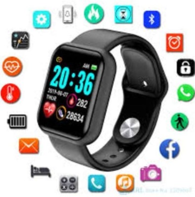 Clairbell JCJ_429R_Y68 Smart band Smartwatch(Black Strap, Free Size)
