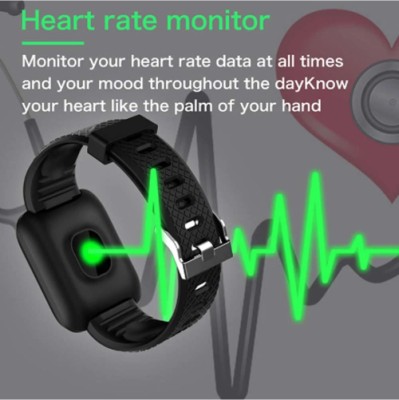 GUGGU ATY_567D_D13/ID116 SMARTWATCH WITH HEART RATE MONITOR FOR UNISEX Smartwatch(Black Strap, Free)