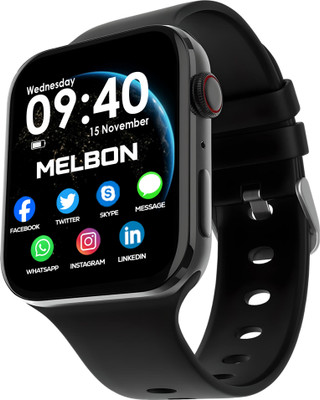 Melbon T-Storm Black-A1 Full Screen Touch Watch Specially Made for Girl & Women Smartwatch(Black Strap, Free Size)
