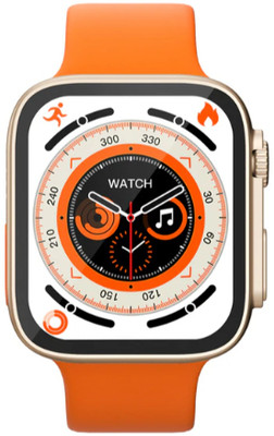 GLowcent T800 ultra BT calling smartwatch compatiable with all Smart phones G9 Smartwatch(Orange Strap, Free Size)