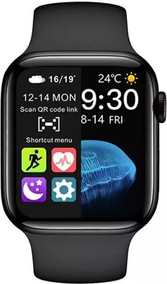 SLITY stylish black Smartwatch T55 series 7 Bluetooth Calling Touch Display Smartwatch Smartwatch(Black Strap, free size)
