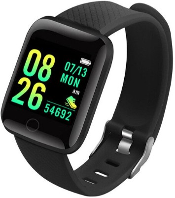 GUGGU ATY_553D_D13/ID116 SMARTWATCH WITH HEART RATE MONITOR FOR UNISEX Smartwatch(Black Strap, Free)
