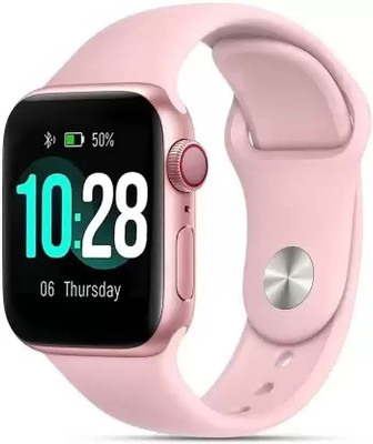P U COLLECTION T55 S8 Bluetooth Calling Watch with BP Monitor touch display Smartwatch Smartwatch(Pink Strap, Free Size)