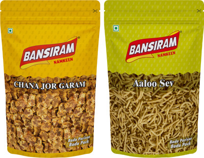 Bansiram Namkeen Chana Jor Garam & Aaloo Sev(2 x 375 g)
