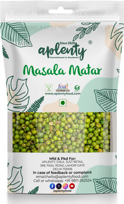 APLENTY Roasted Green Peas (Crunchy) | Salted & Masala Green Peas (Namkeen Matar)(400 g)