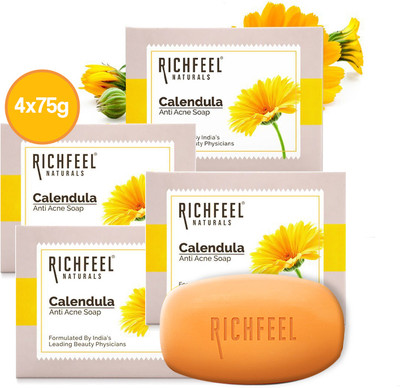 RICHFEEL Anti Acne Soap Gently wash away(4 x 75 g) deal from flipkart
