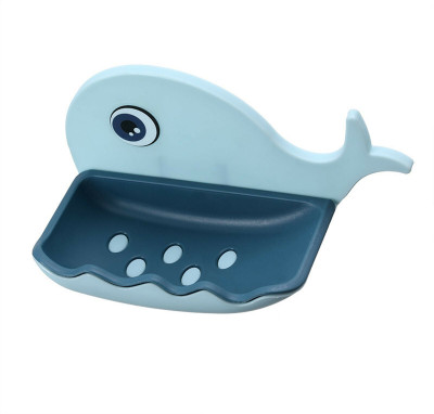 Fulkiza Fish-Design Self Draining, Self Adhesive Soap Dish/ Holders(Multicolor)