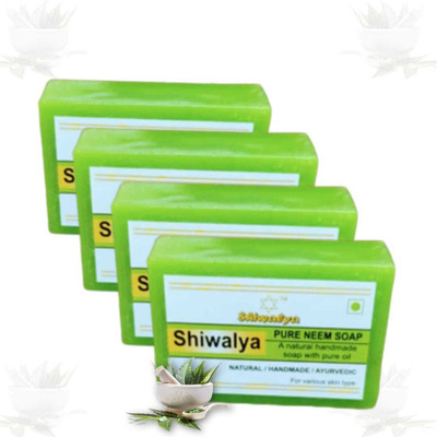 shiwalya NATURAL HANDMADE PURE NEEM SOAP[ PACK OF 4](4 x 125 g)
