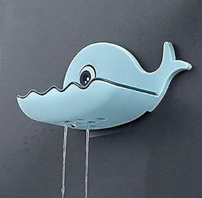 Shreejee Pack of 1 Cute Dolphin Design Double Layer Self Adhesive Soap Case X1.88(Multicolor)