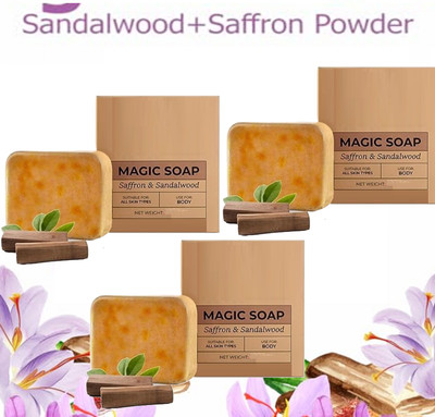 AGLEY Sandal Wood And Saffron for DeTan and Glowing(3 x 150 g)