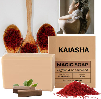 KAIASHA Sandalwood Handmade Soap Pigmentation & Glowing Skin For Men & Women(150 g)