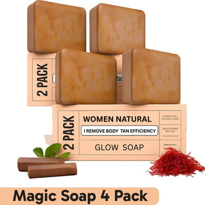 women natural sandlwood & Saffron For Glowing & Refreshing Skin magic soap(4 x 100 g)
