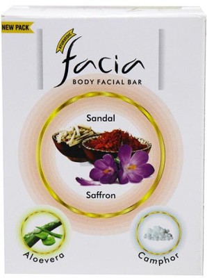 Facia Facial Bar with Kesar & Chandan 75gm Pack of 5(5 x 75 g)