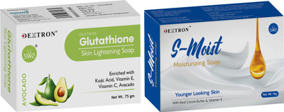 DEXTRON Avocado & S-Moist Nourishing Soap Combo – 150g(2 x 75 g)