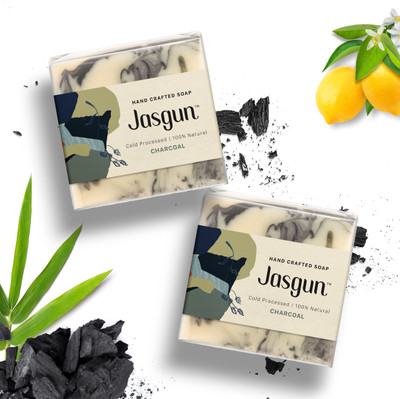 jasgun Charcoal Cold Processed Soap,120 gm pack of 2(2 x 120 g)