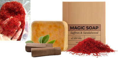 PERLENTE Soap Sandal Wood And Saffron for DeTan pack(150 g)